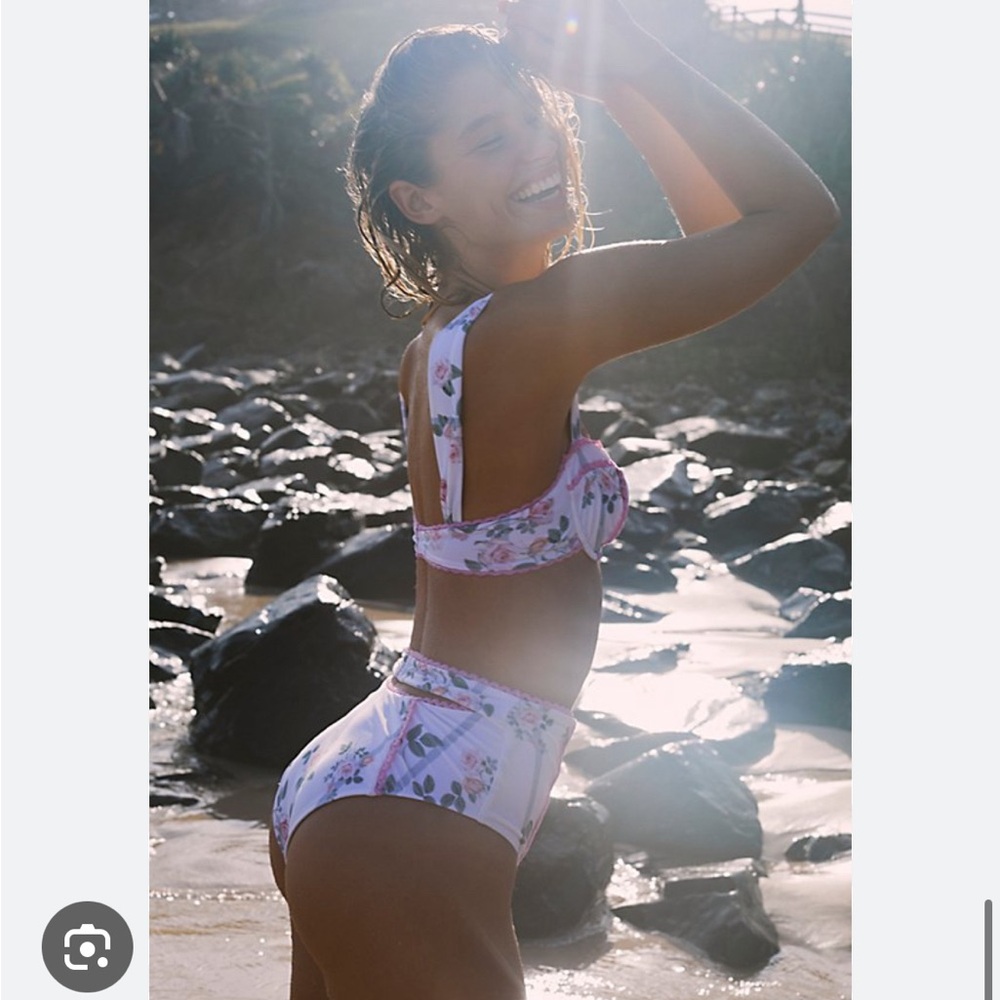 For Love & Lemons Bikini Bottoms: Rose Garden